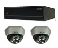 Bộ sản phẩm 2CAM+1A gồm: 2 Camera KCA-5842+ 1 Đầu ghi Deeplet DE1204