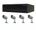 Bộ sản phẩm 4CAM+1B: gồm: 4 Camera KCA-7852+ 1 Đầu ghi Deeplet DE1204