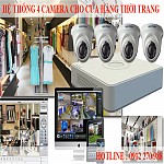 Hệ thống 4 camera an ninh cho shop thời trang,he thong 4 camera an ninh cho shop thoi trang