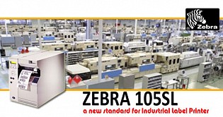 Máy in mã vạch Zebra 105SL 203dpi cho khu công nghiệp