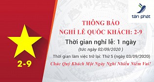 Thông báo nghỉ Lễ Quốc Khánh 2/9/2020