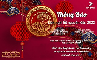 Thông báo thời gian nghỉ tết nguyên đán 2022