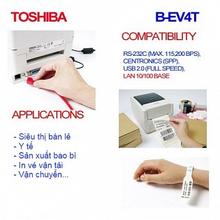 Toshiba BEV4T-GS đảm bảo sản xuất nhãn chuyên nghiệp, nhanh chóng và dễ dàng